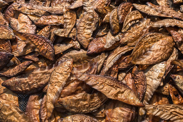 Notopterus notopterus smoked and dried in the sun