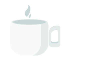 Tazzina da caffe sfondo bianco disegno icona  vettoriale