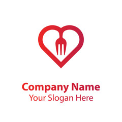 Love food logo design, food logo design