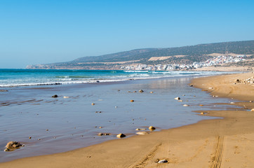 View at Taghazout from the beach.