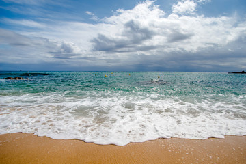 the beach St.Cristina in Lloret de Mar, Spain 