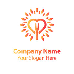Love food logo design, food logo design