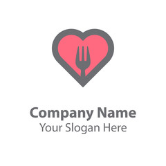Love food logo design, food logo design