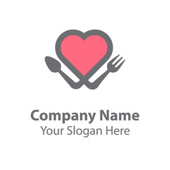 Love food logo design, food logo design