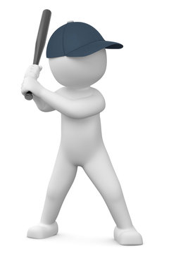 3d M&auml;nnchen Baseballspieler