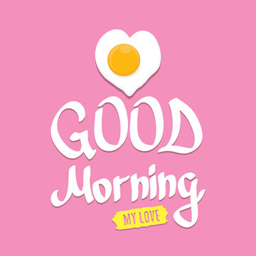 Fried Egg vector illustration. good morning concept. breakfast fried chicken egg with a orange yolk in the center of the fried egg flat laying on pink background.
