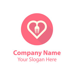 Love food logo design, food logo design