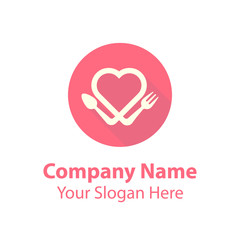 Love food logo design, food logo design