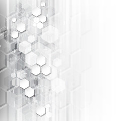 Abstract technological background concept with various technology elements. illustration Vector