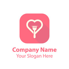 Love food logo design, food logo design