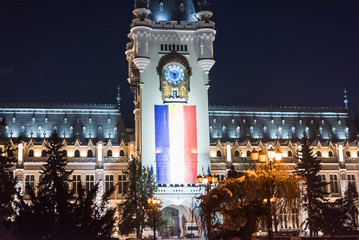 Fototapeta premium Palace of culture in Iasi Romania in winter