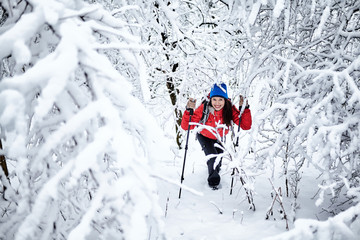 Trekkers along the path to  refuge in the Natural Park