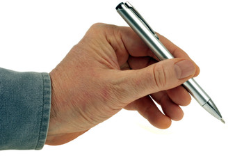 Un stylo en main