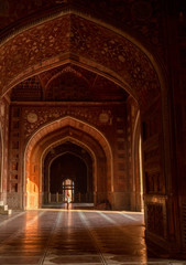 Fototapeta na wymiar Interior of Kau Ban Mosque at Taj Mahal, Agra, Uttar Pradesh