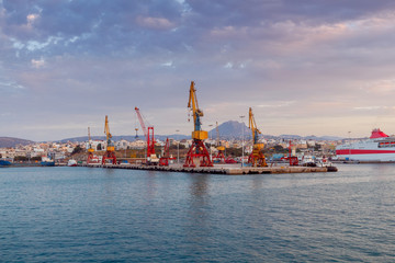 Fototapeta premium Heraklion. Sea port.