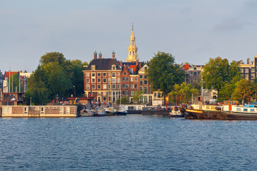 Amsterdam. The city embankment.