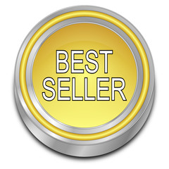 Bestseller button - 3D illustration