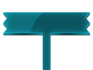 3D signs isolated illustration blue color
