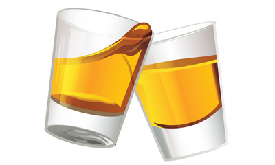 Whiskey Shot Glasses - obrazy, fototapety, plakaty