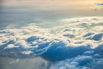 beautiful cloudscape from above