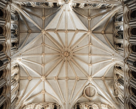 Vaulted ceiling in a cathedral