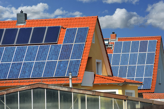 Solaranlage, auf einem Wohngebäude