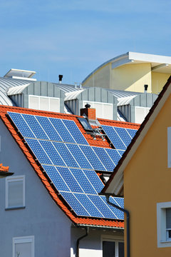 Solaranlage, auf einem Wohngebäude