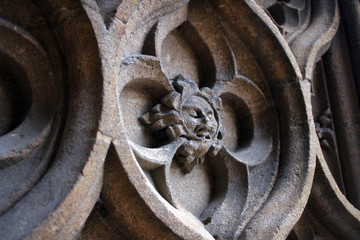 Ancient stone carving, Oxford, England