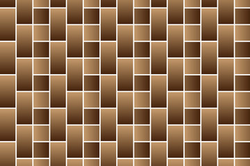 Brown bricks - vector pattern, Brick wall - brown background,