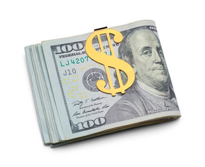 Money in Gold Cash Clip