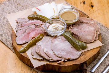 sliced assorted deli meats