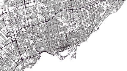 vector map of the city of Toronto, Canada