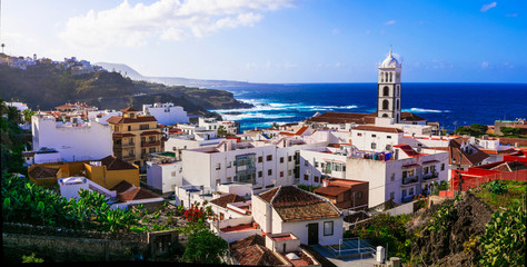 Naklejka premium Tenerife holidays and landmarks - beautiful coastal town Garachico, Canary islands of Spain