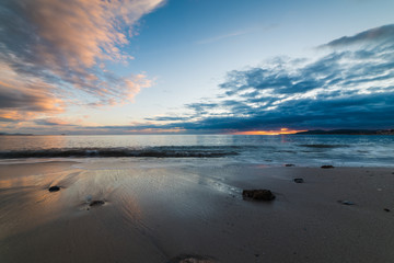 Cloudy sky in Alghero at sunset