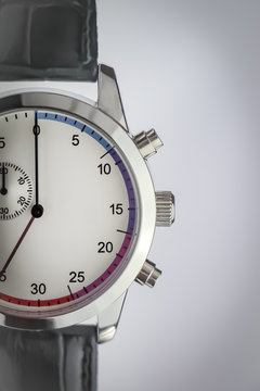 isolated white watch chronograph timer