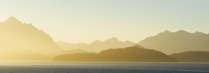 Obraz premium Bariloche impressive panorama of Nahuel Huapi National Park, Patagonia. Argentina