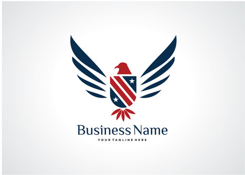 American Eagle Logo Template Design Vector, Emblem, Design Concept, Creative Symbol, Icon