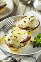 Homemade Eggs Benedict with Bacon