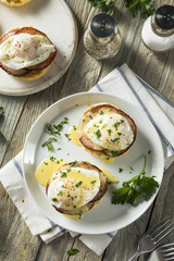 Homemade Eggs Benedict with Bacon