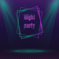 Night Club,  Music Event Party Laser Lights Background.