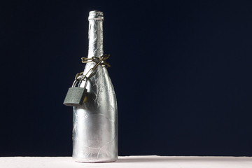 Bottle of alcohol on the castle