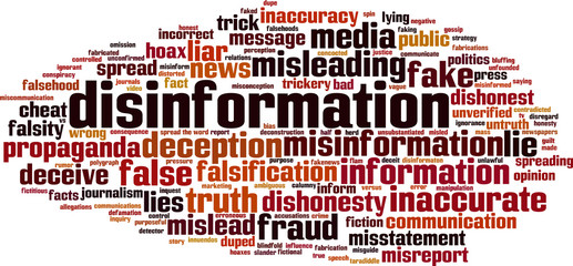 Disinformation word cloud