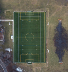 Soccer Field from aerial view