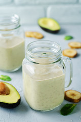 Avocado banana smoothies