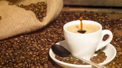 Espresso mit Tropfen