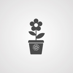 Flower in pot icon
