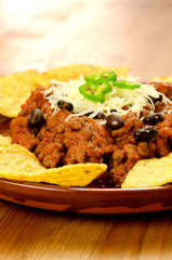 Nachos and chili con carne