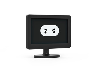 Bildschirm mit bösen Emoji