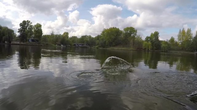 Lake rainbow trout epic fishing moment