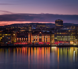 Aker Brygge, Oslo centre in the afternoon. © ajwk
